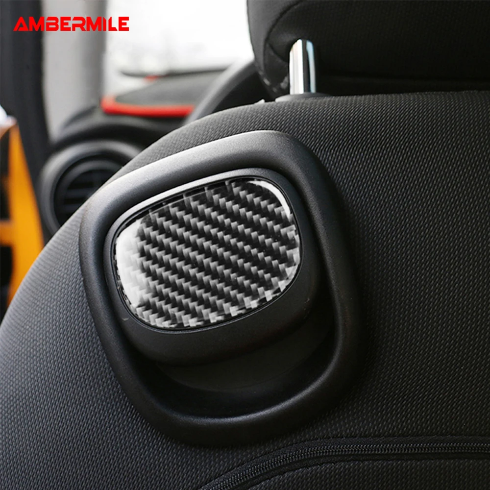 

AMBERMILE 2 шт. углеродное волокно для Mini Cooper F55 F56 аксессуары отделка салона автомобиля Ручка сиденья Наклейка Обложка наклейки автостайлинг