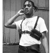 Регулируемый черный жилет в стиле хип-хоп, уличная функциональная тактическая нагрудная сумка Kanye West, поясная сумка, модная нейлоновая сумка