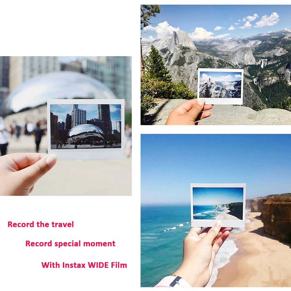Пленка для мгновенной печати Fujifilm Instax WIDE 210 200 300 100 500AF 10 листов широкая пленка Mini