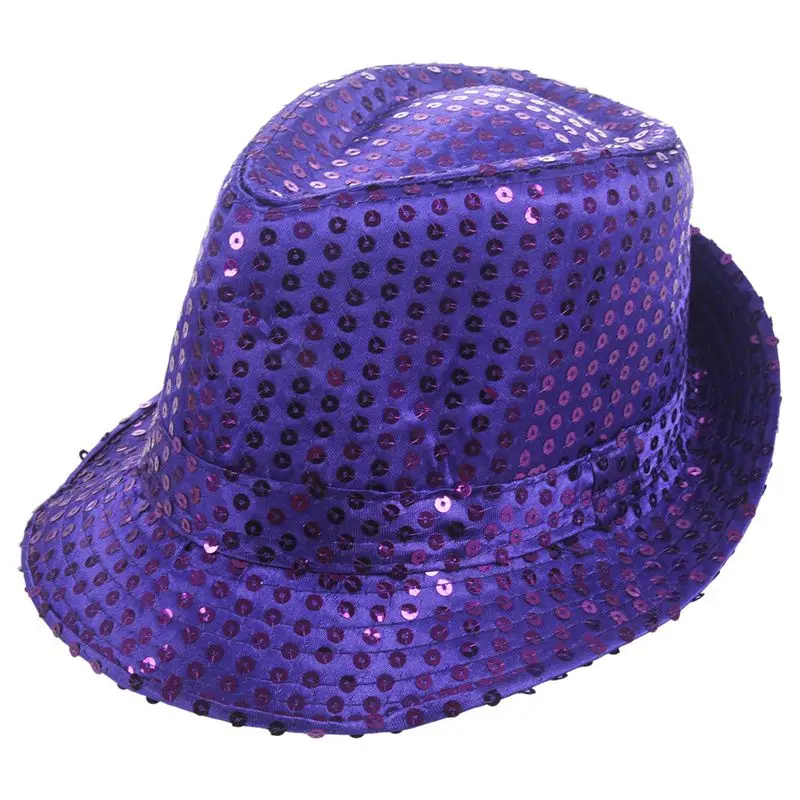 purple trilby hat