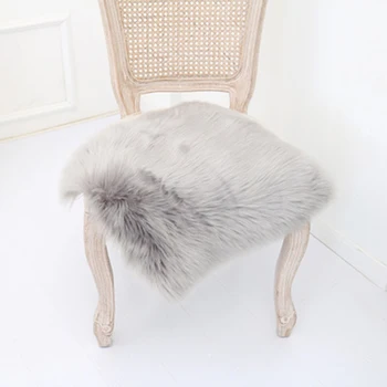 

Fluffy Fur Soft Faux Imitation Sheepskin Chair Pad Home Room Rug Decor UK