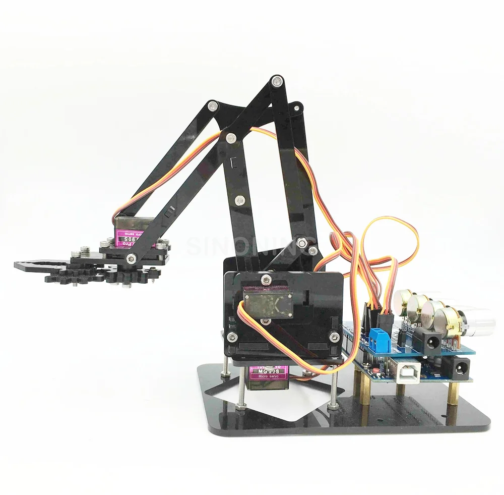 DIY акриловый робот рука коготь arduino набор 4DOF Обучающий набор|Наборы для сборки
