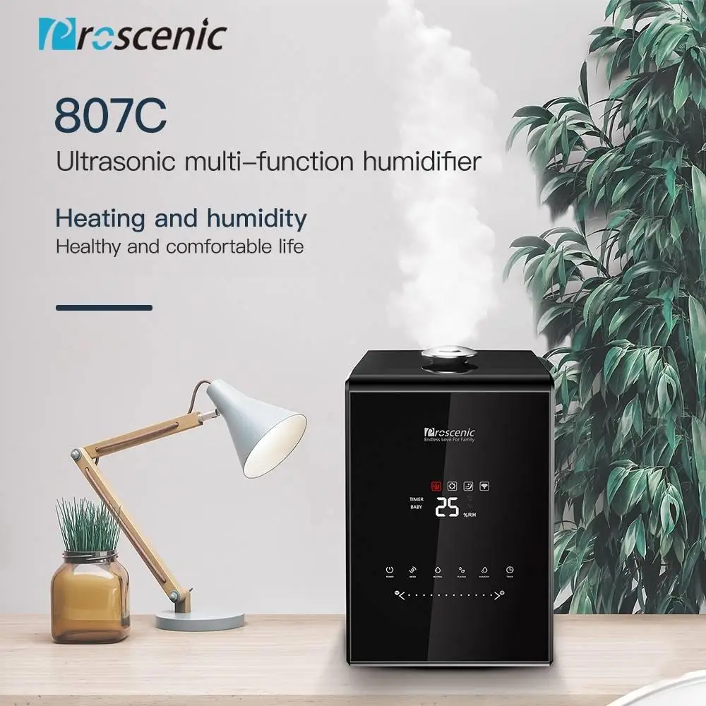 Увлажнитель Proscenic 807C 5 л управление через приложение голосовое Alexa регулируемый 7