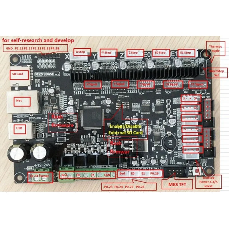  Makerbase MKS SBASE V1.3 32Bit Open Source Control Board Support Marlin2.0 and Smoothieware Firmwar