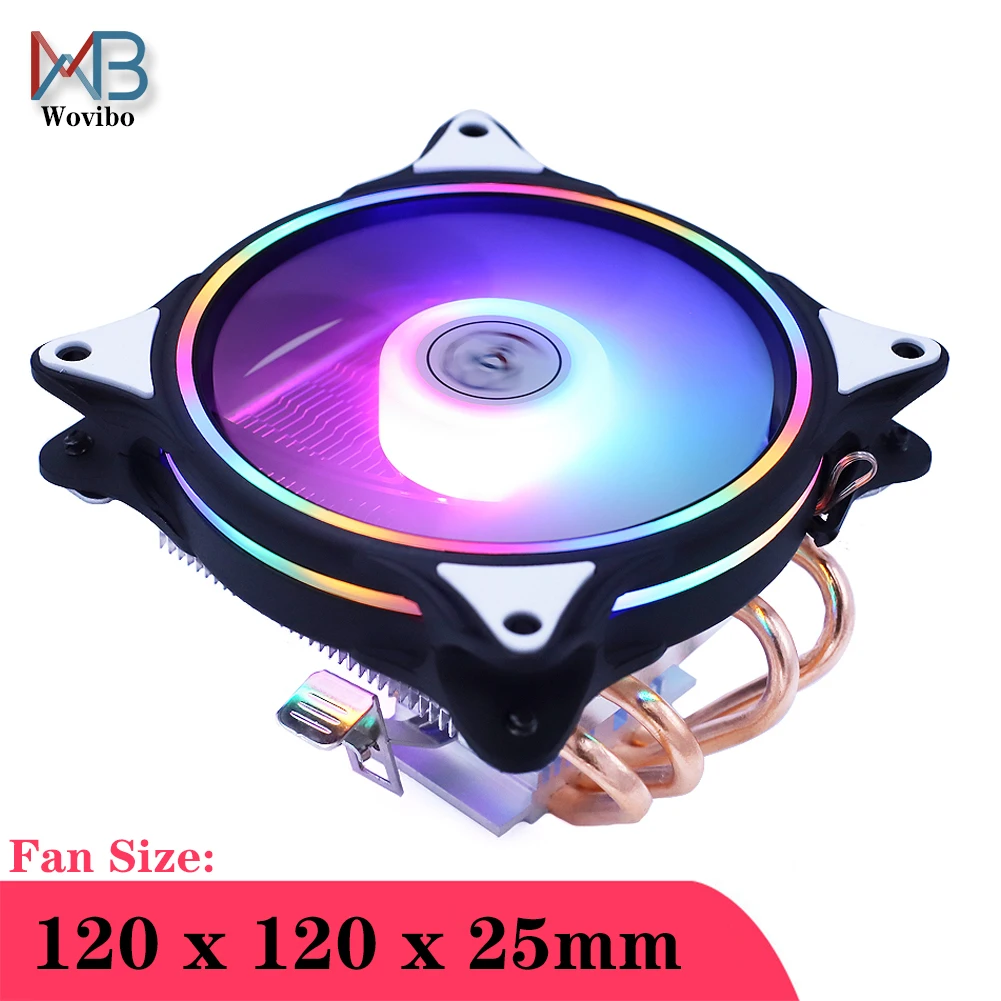 4 тепловых радиатора CPU Радиатор RGB Led для Intel LGA 775 1155 1156 1150 1151 1366 2011 3 X79 X99 AMD AM4