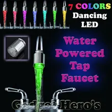 Светильник s светодиодный светильник кран Светодиодный водопроводный кран те цвета креативный 7 Прямая красочные водопроводные сопла меняющие смесители струйная головка