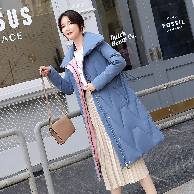 

Large Size Cotton-padded Clothes Women's Mid-length 2019 New Style down Jacket Cotton-padded Clothes Plus-sized Increase the Fat