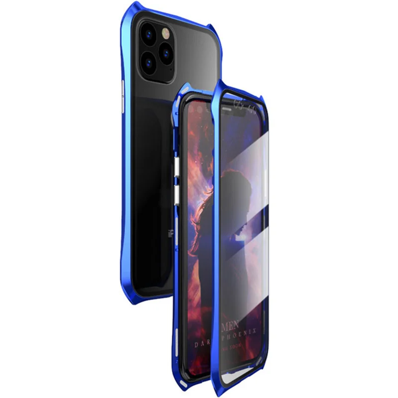  Magnetic Case For iPhone 11 Pro Max Double Side Tempered Glass Luxury Metal Batman-Cover For iPhone
