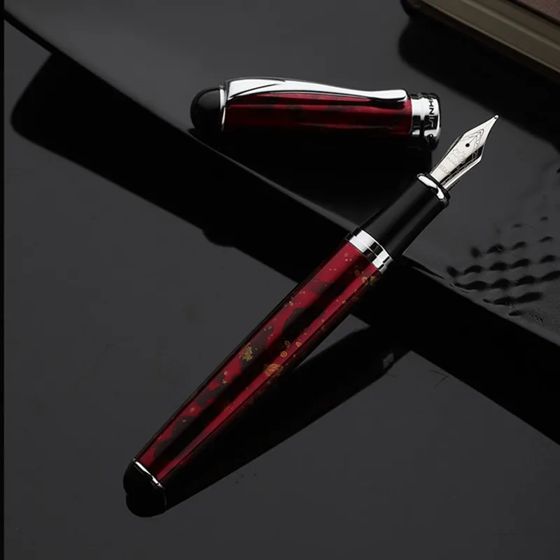 Jinhao 750 블랙 만년필, 고급 펜촉, 고급 잉크 펜, 비즈니스 사무실, 학생 선물, 깃털 펜, 고품질