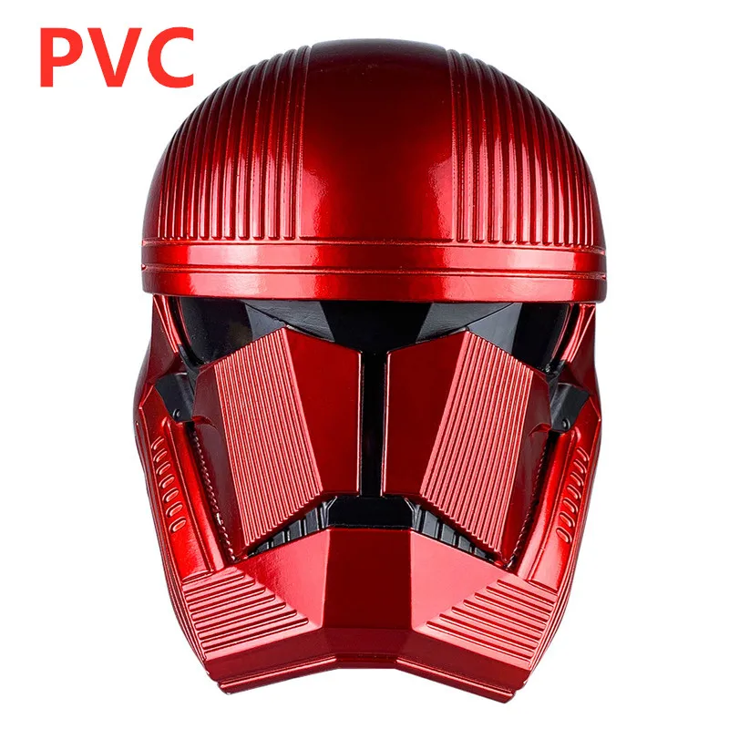 Helmet Star Wars 9 Cosplay The Rise of Skywalker Mandalorian Sith Trooper Red Helmet Halloween Star Wars Mask Latex PVC Masks - Цвет: Hard PVC