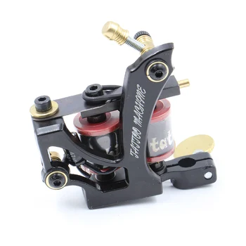 

Professional 10 Wrap Coils Permanent Tattoo Machine Shader Liner Carbon Steel Rotary Gun machine tattoo supplier free shipping