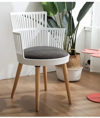 Современный простой обеденной стул в скандинавском стиле, креативный дизайн, кресло для отдыха, маленькое семейное красное кресло с открытой спинкой - Цвет: Армейский зеленый
