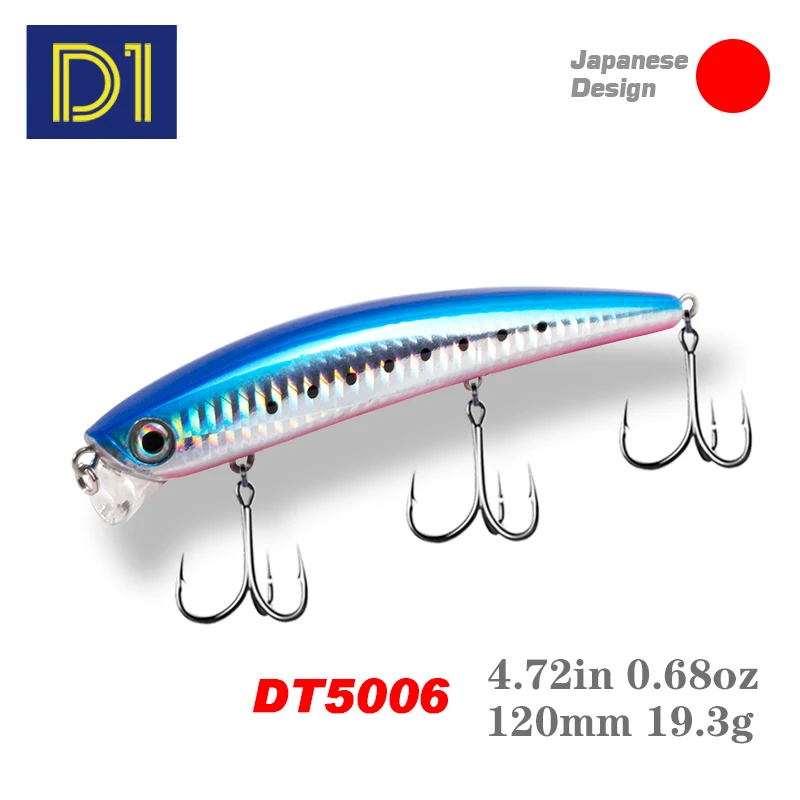 D1 Minnow рыболовные приманки плавающий Wobbler 120 мм/19 3 г японская твердая наживка плавать Jerkbait лазерное