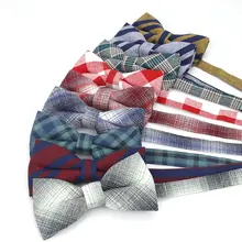 Свадебный галстук-бабочка для смокинга для мужчин Предварительно завязанный Регулируемый хлопчатобумажный галстук-бабочка мужской галстук-бабочки для худых аксессуаров одежды для подарка