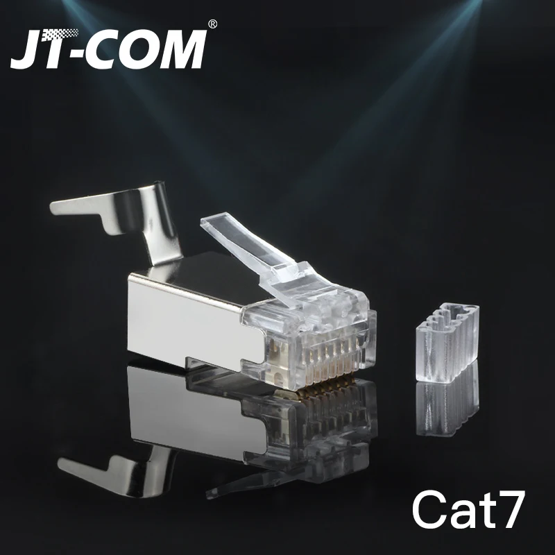 CAT6a CAT7 RJ45 соединитель 50/100 шт. FTP 8P8C модульный штекер 10 Гбит/с сеть ОБЖИМНАЯ защита