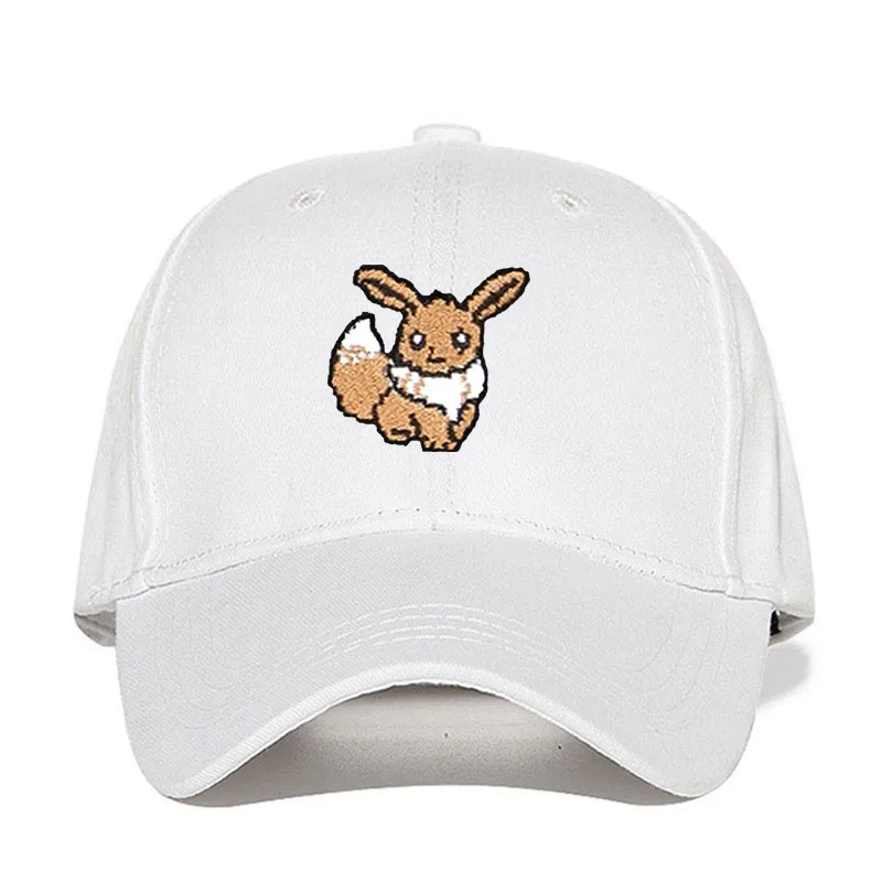 Вышивка Pixelated Pokemon Go Eevee Ash игра анимация персонажи папа шляпа хлопок Бейсболка для мужчин и женщин шляпа