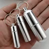 New Key Chain Medicine Pill Bottle Box Aluminum Storage Case Medicine Container box ► Photo 2/6