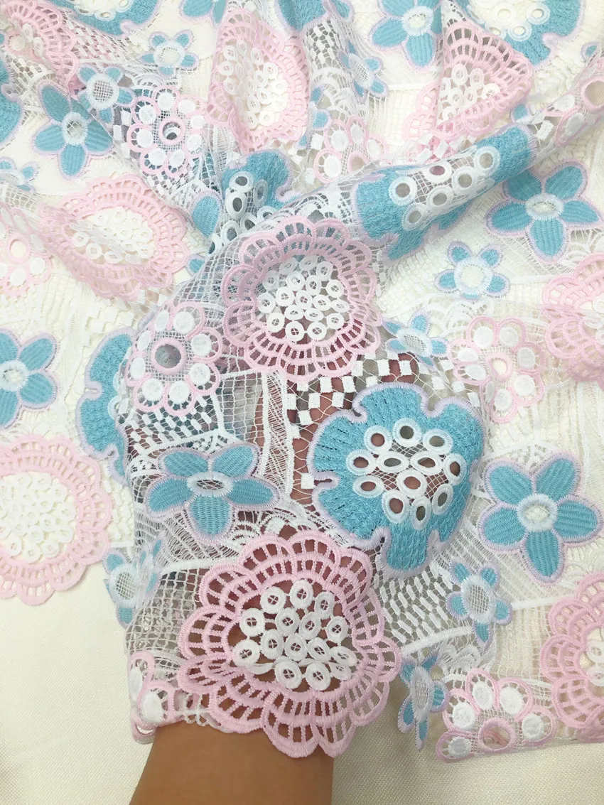 Afrikanischer Spitzenstoff im neuen Stil, 2026, hochwertige Spitze, wasserlöslich, bestickt, modischer weicher Spitzenstoff, 5 Yards – Detail 16
