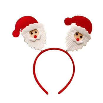 

6Pcs Christmas Santa Headbands Reindeer Antlers Headband Snowman Costume Hair Hoop for Christmas Holiday Party (TG-3)