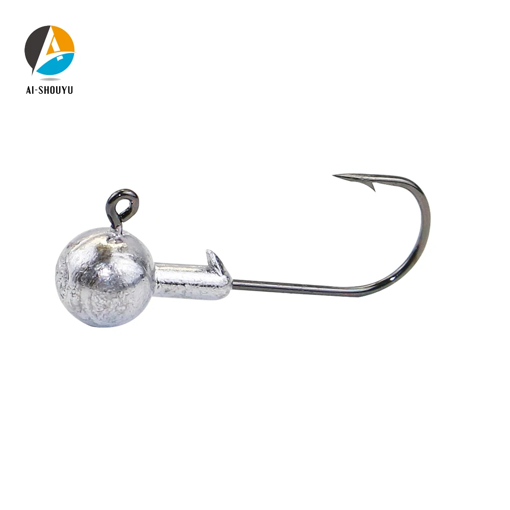 AI-SHOUYU Крючки из углеродистой стали, 1 г, 2 г, 3,5 г, 5 г, 7 г, 10 г, 14 г, 20 г, колючий крючок, свинцовые рыболовные крючки