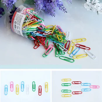 

160Pcs Colorful Metal Paper Clip Binder Clip Paper Office Stationery Binding Supplies Office School Stationery Marking Clip 30mm