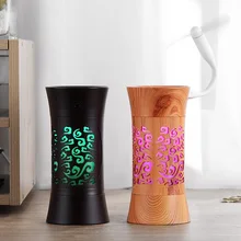 

Wood Grain Home air Humidifier USB Ultrasonic Aroma Essential Oil Diffuser 3 In 1 Mini Humidificador with LED Lamp Mist Maker