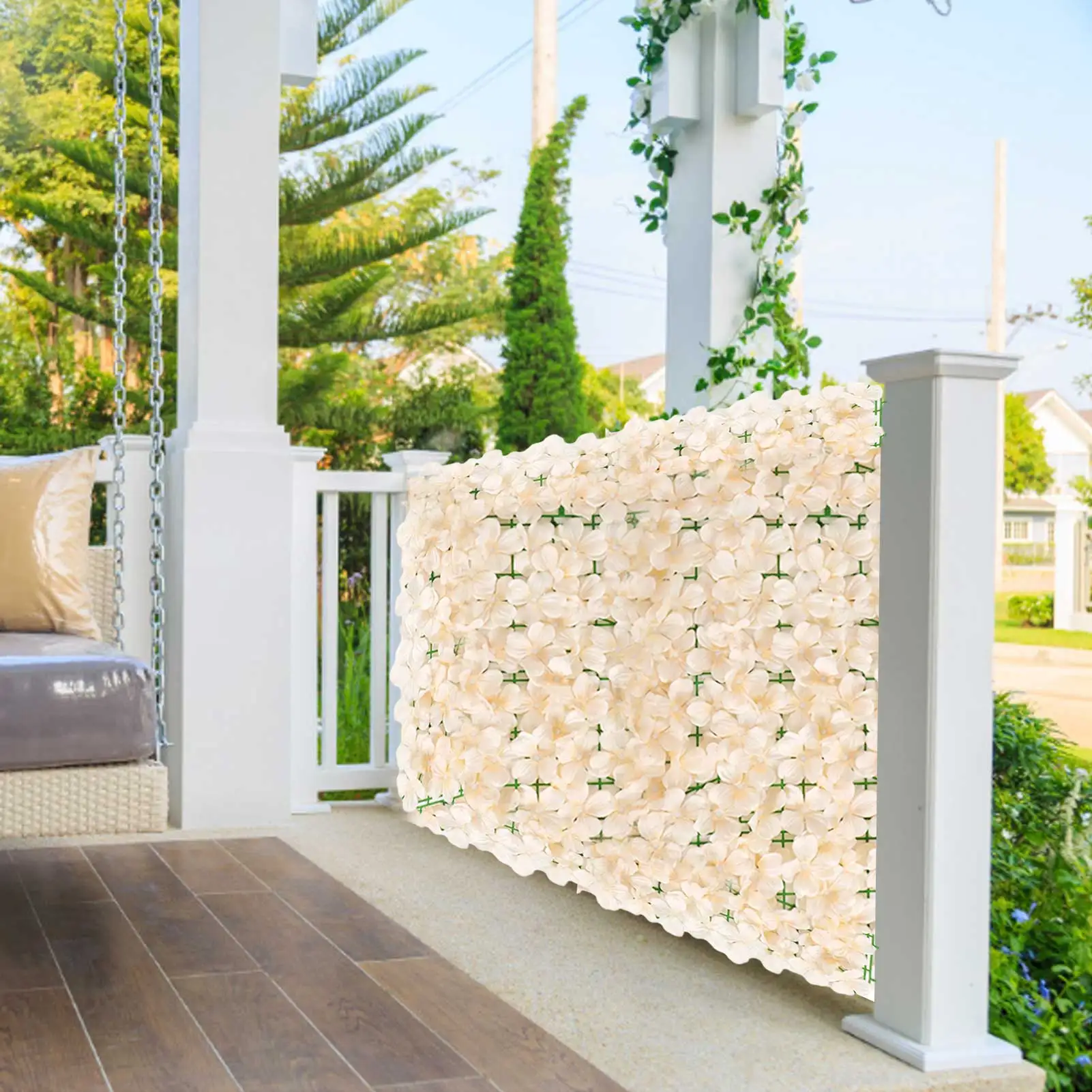 Clôture De Jardin 3x0,5m Treillis De Lierre Artificiel - Panneau Balcon Extérieur Avec Attaches Zippées