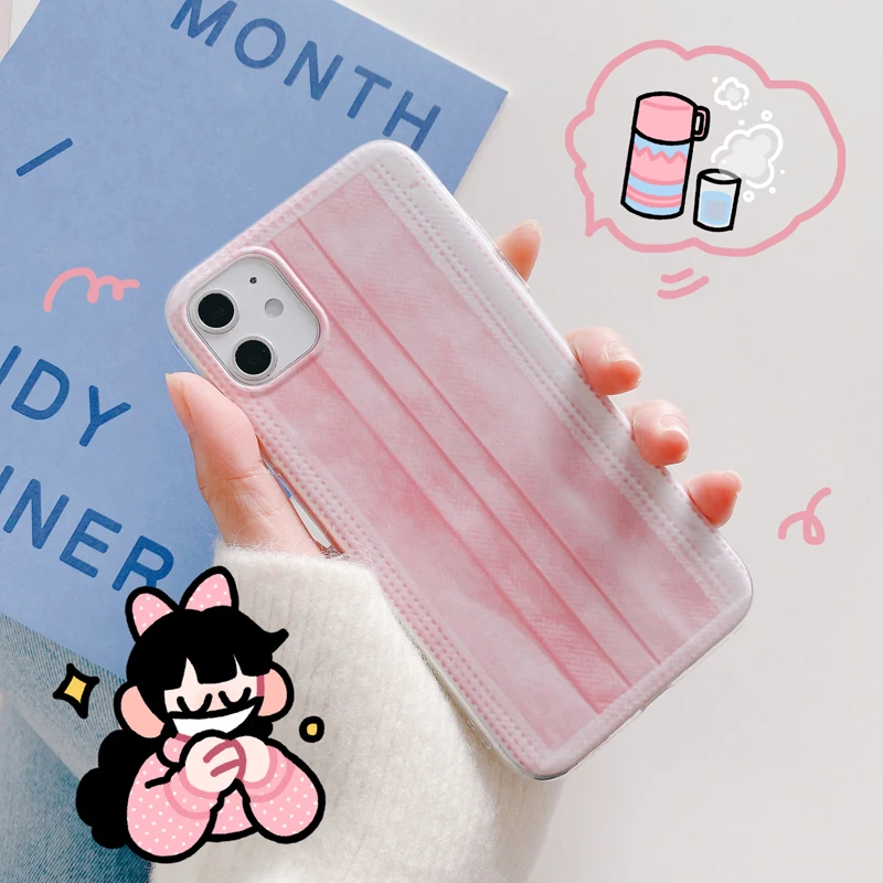 Модный креативный чехол для телефона с маской iphone 11 Pro Max 7 8 plus X XR XS SE 2020 задняя