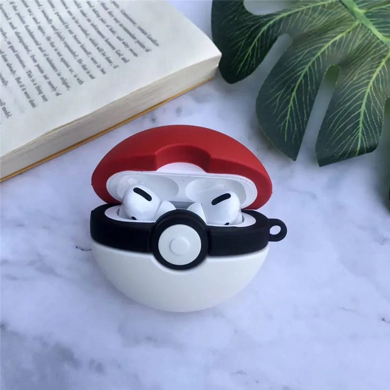 Чехол-накладка Poke Ball для Airpods pro silione мультяшный беспроводной Bluetooth чехол для наушников силиконовый чехол для наушников s