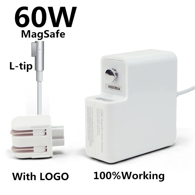 

NEW! With LOGO OEM L-tip 60W Laptop MagSaf* Power Adapter Charger For Apple MacBook Pro 13'' A1181 A1184 A1278 A1330 A1344