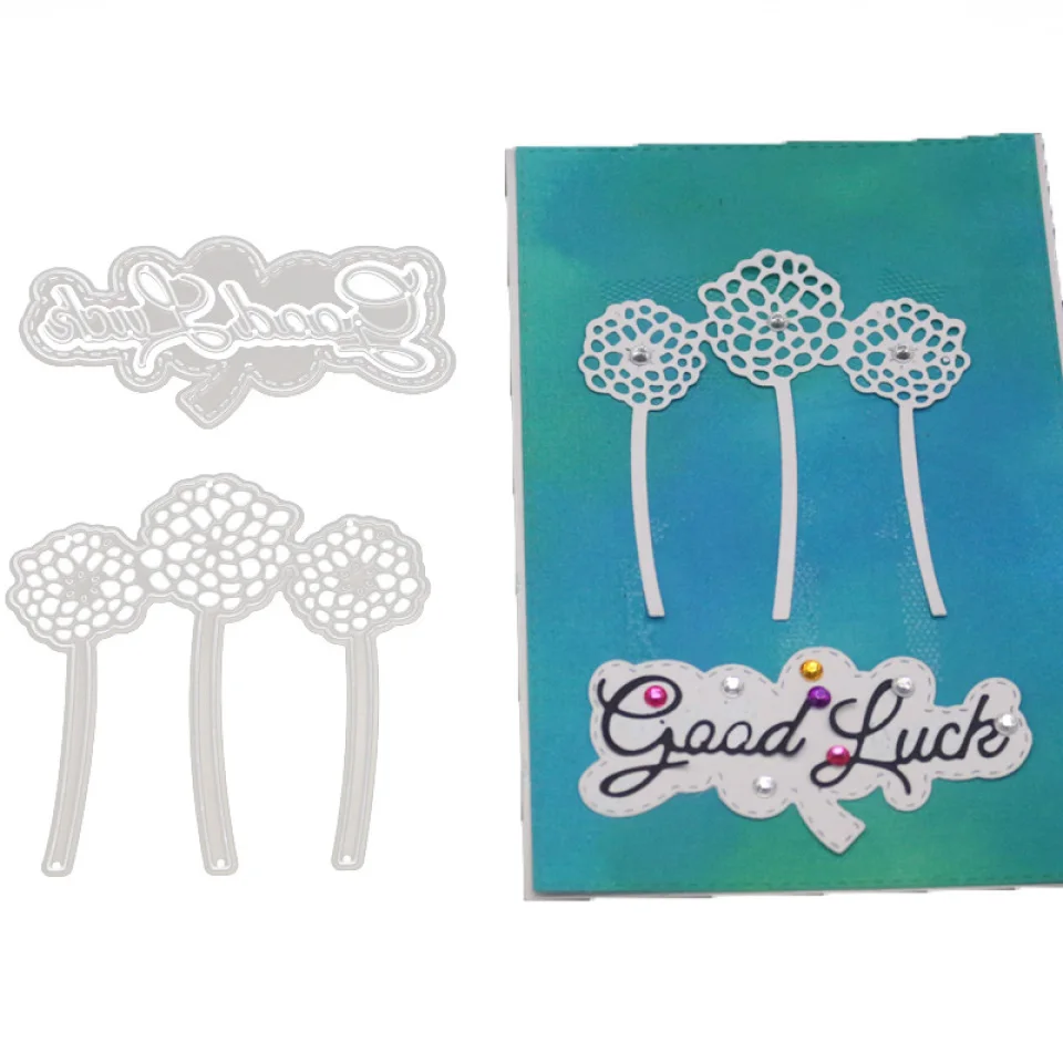 

Dandelion Plant Metal Cutting Dies Good Luck Stencils For DIY Scrapbooking Paper Card Decorative Craft Dies Embossing New 2020