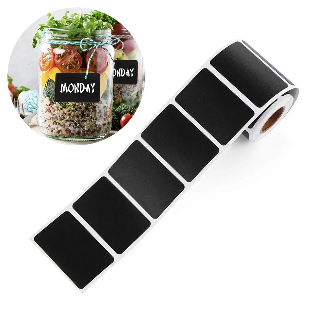 

Waterproof Blank Label Chalkboard Sticker 120pcs/roll Kitchen Pantry Labels for Canning,Mason or Spice Jars Reusable Stickers