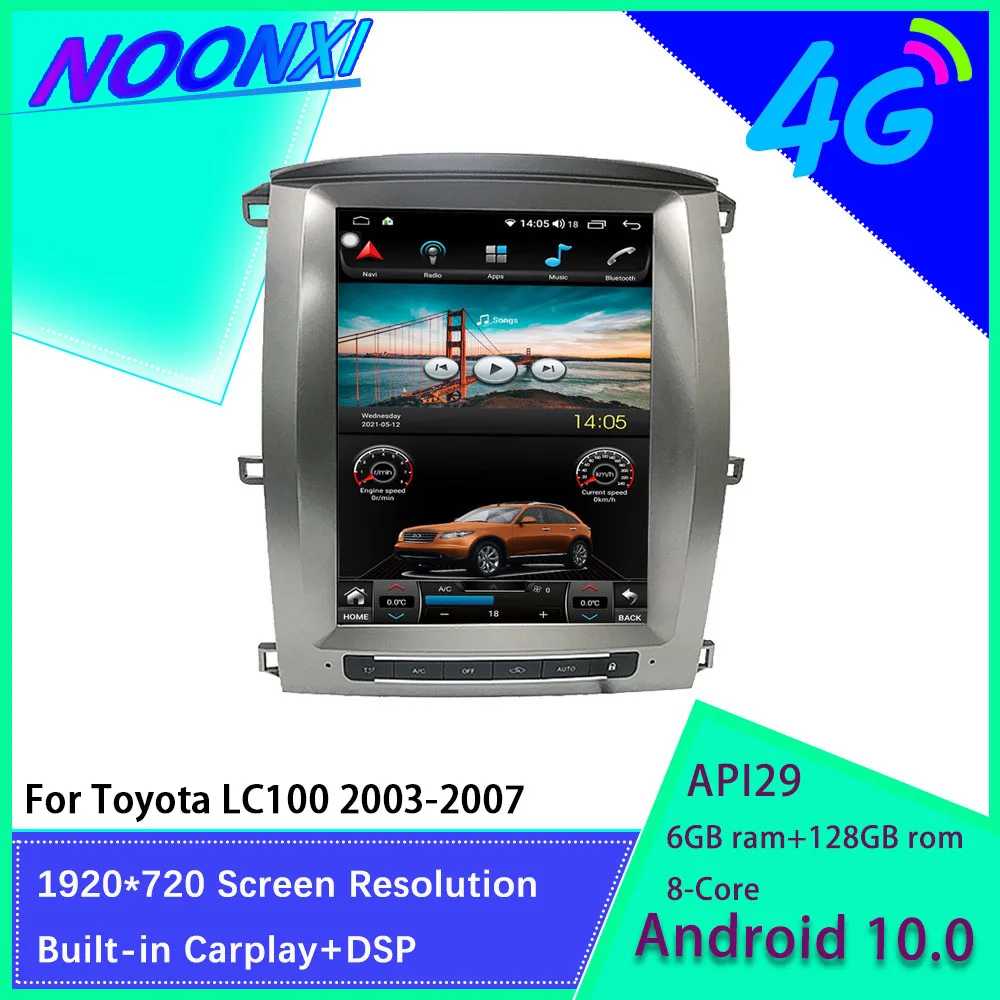 Автомобильная стереомагнитола Tesla с экраном Android 10 для TOYOTA LAND CRUISER LC100 2002-2007