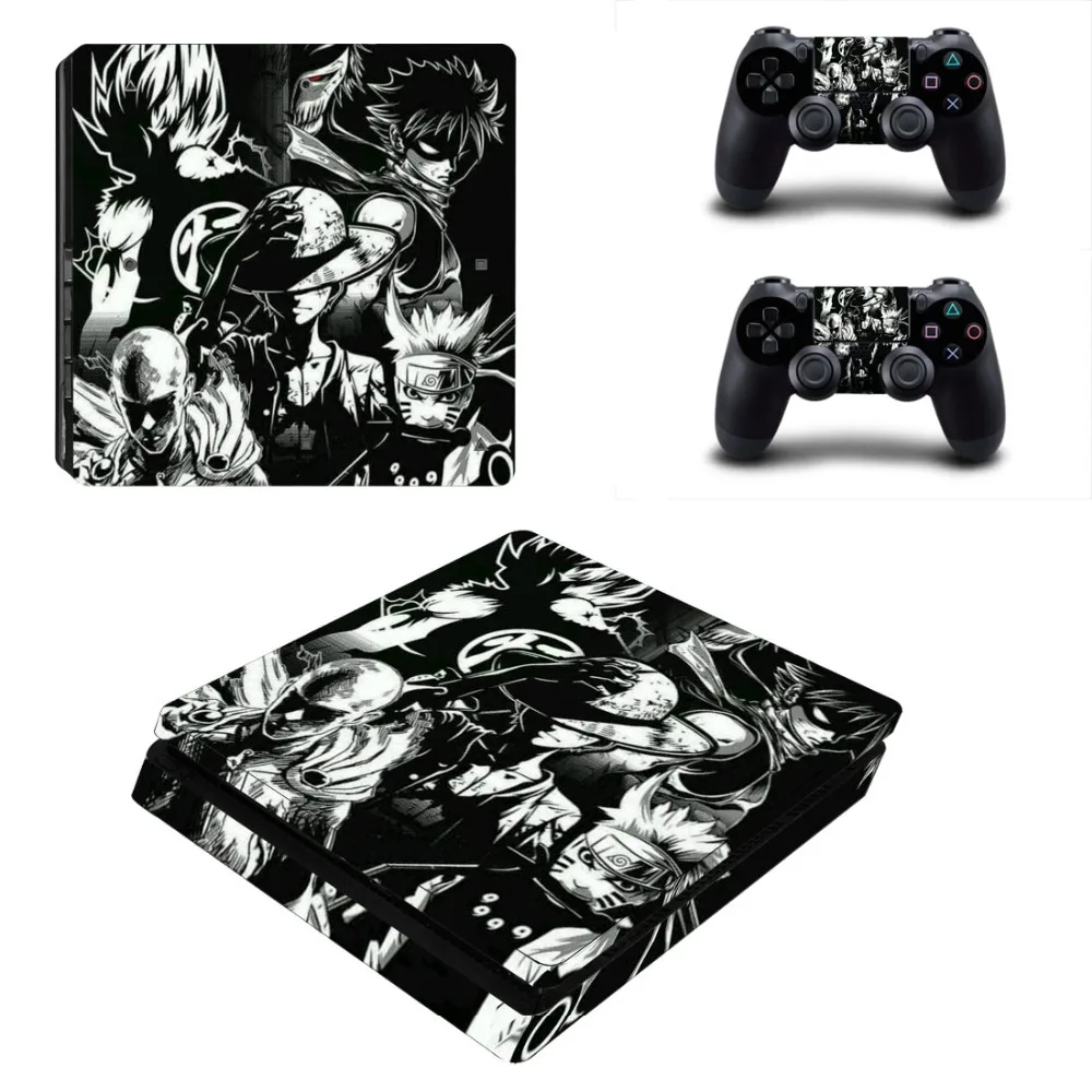 One Piece Dragon Ball One Punch Man Naruto PS4 Slim Skin Sticker Decal for PlayStation 4 Console and Controller PS4 Slim Sticker