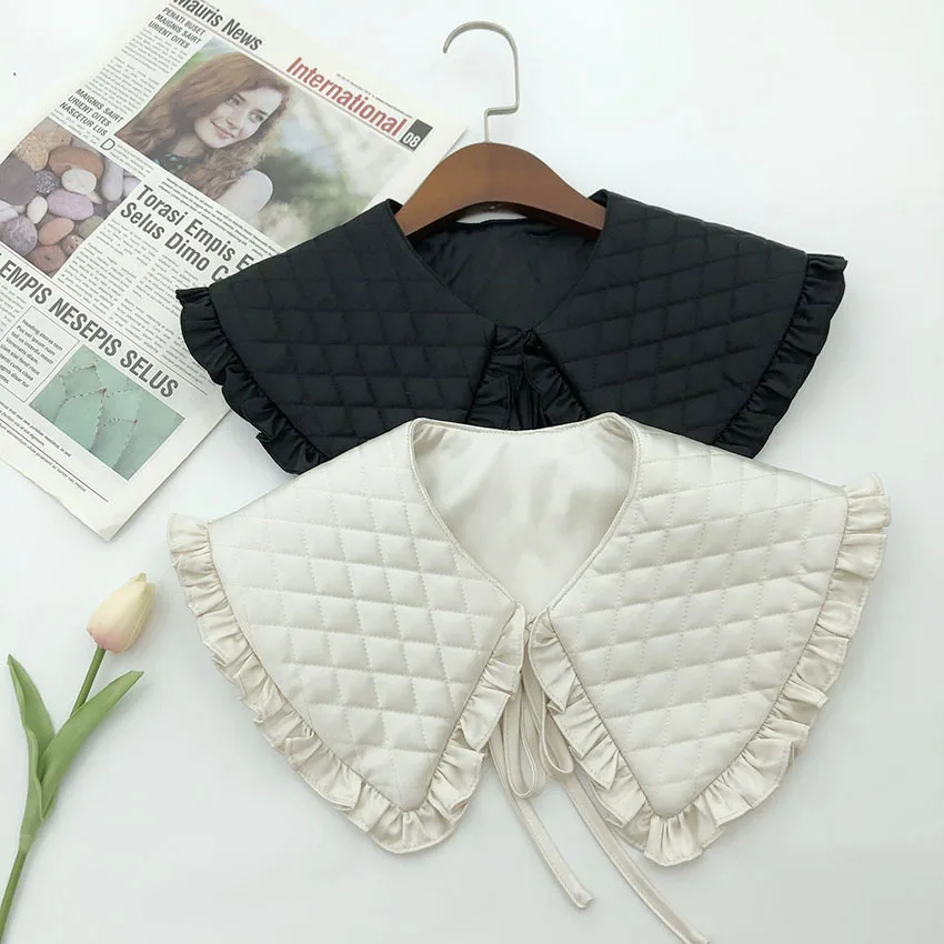 

Autumn Shirt Fake Collars Shawl for Women Removable Necklace False Collars Girls Shoulder Wrap Nep Kraagie