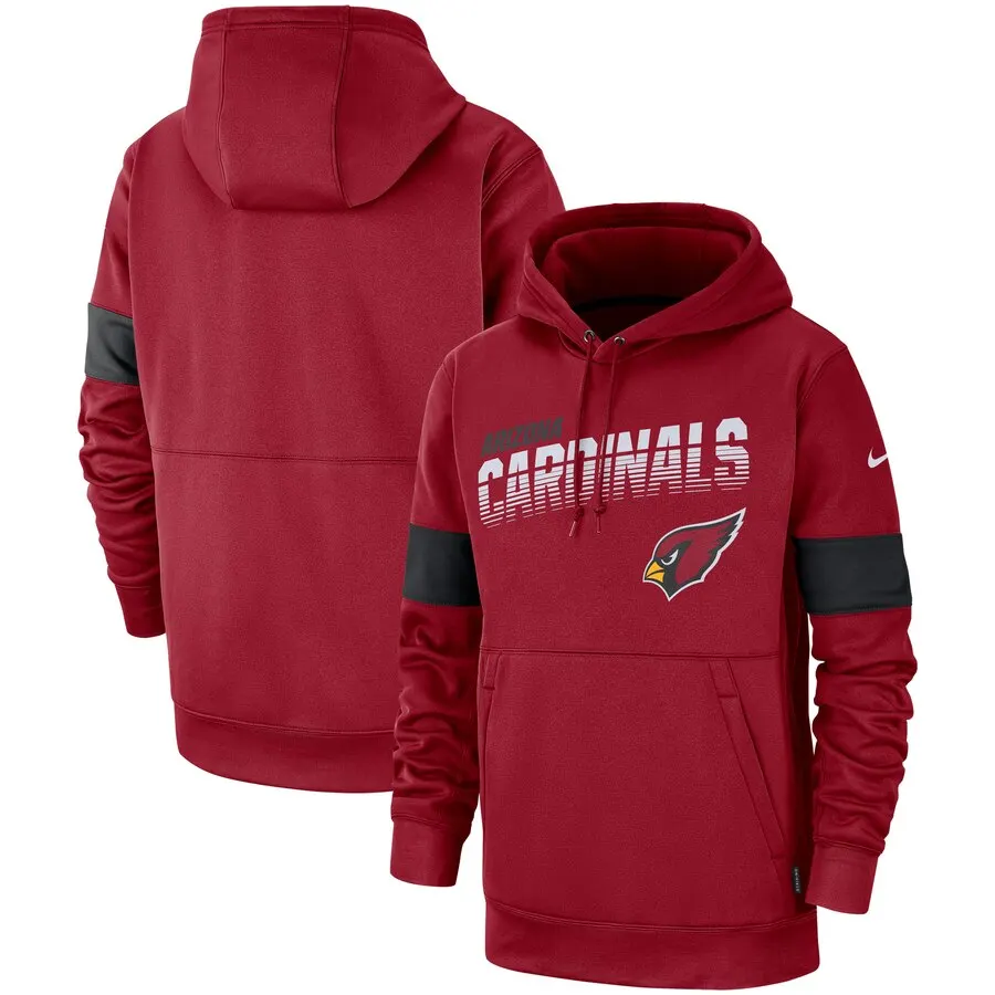Arizona Мужская футбольная Толстовка Cardinals 100tth Sideline Performance пуловер с капюшоном Cardinals