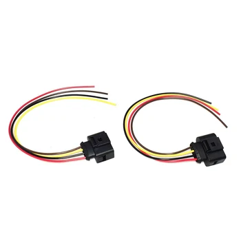 

2pcs Car Female Ignition Coil Connector With Wiring Harness Plug Pigtail 1J0973724 2011340 Fit For Jetta Golf Passat Beetle