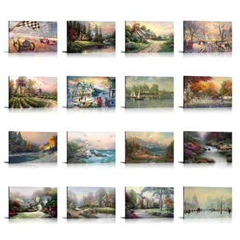 

Abstract Painting on Canvas Print Modern Thomas Kinkade Landscape Oil Painting Wall Picture Home Decor Living Room Decoration