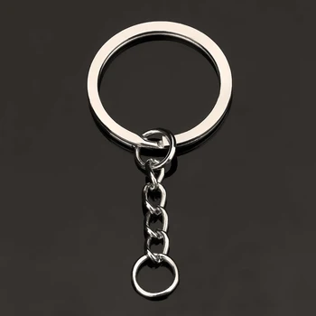 

30pcs Metal Split Keychain Rings With Chain 28mm Open Jump Ring DIY Key Ring
