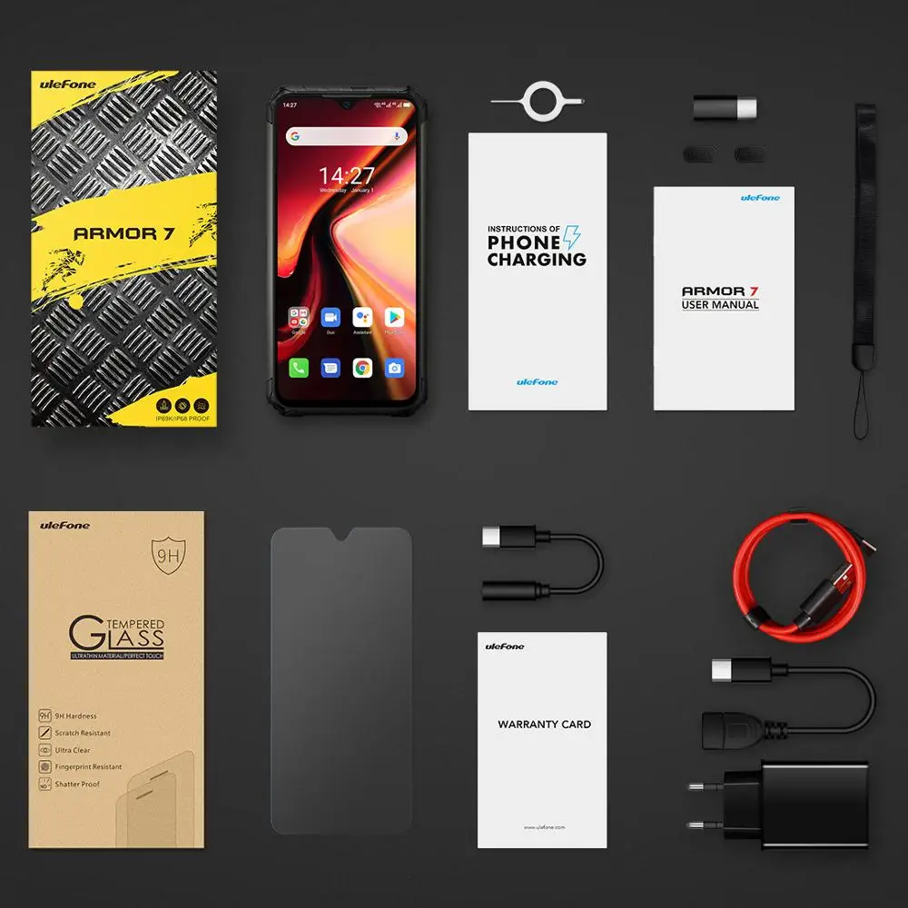 Смартфон Ulefone Armor 7 IP68/IP69K Android 10 0 Helio P90 восемь ядер 8 + 128 ГБ тройная камера 48 МП 5500 мАч