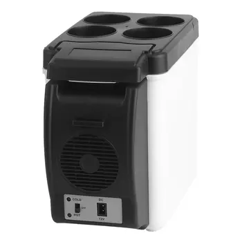 

camping home Mini Size 12V Car Small Refrigerator Mini Fridge Cooler & Warmer Enough Capacity 6L White No Need for Refrigerant