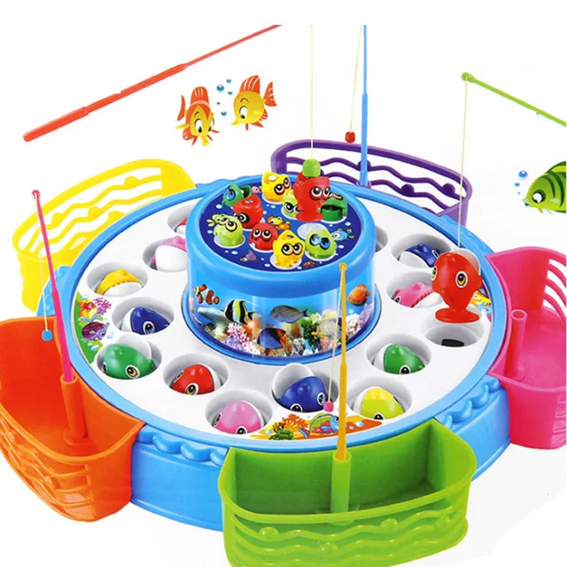 New Hot Fashion Colourful Baby Educational Toy Fish Plastic Magnetic Fishing Toys Set Game Kids Gifts For Kids Outdoor Toy 1