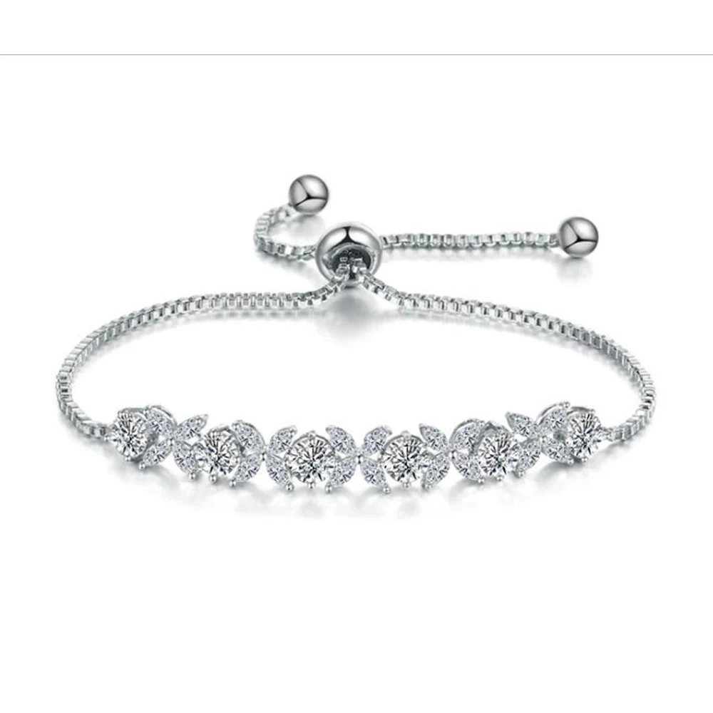 Bettyue простой стиль кубический циркон с цветком и круглой формы регулируемый браслет для женщин красочные блестящие вечерние наряды