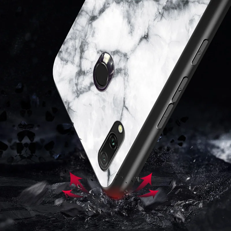 Чехол для телефона ASUS Zenfone Max Pro M2 ZB631KL M1 ZB602KL чехол с мраморным закаленным стеклом