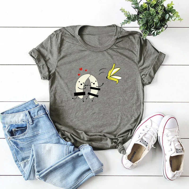 

Basic Women T Shirt Funny T Shirts Female Tees Tops 100% Cotton Summer T-shirt Short Sleeve Women's Tshirt Casual Woman Clothing