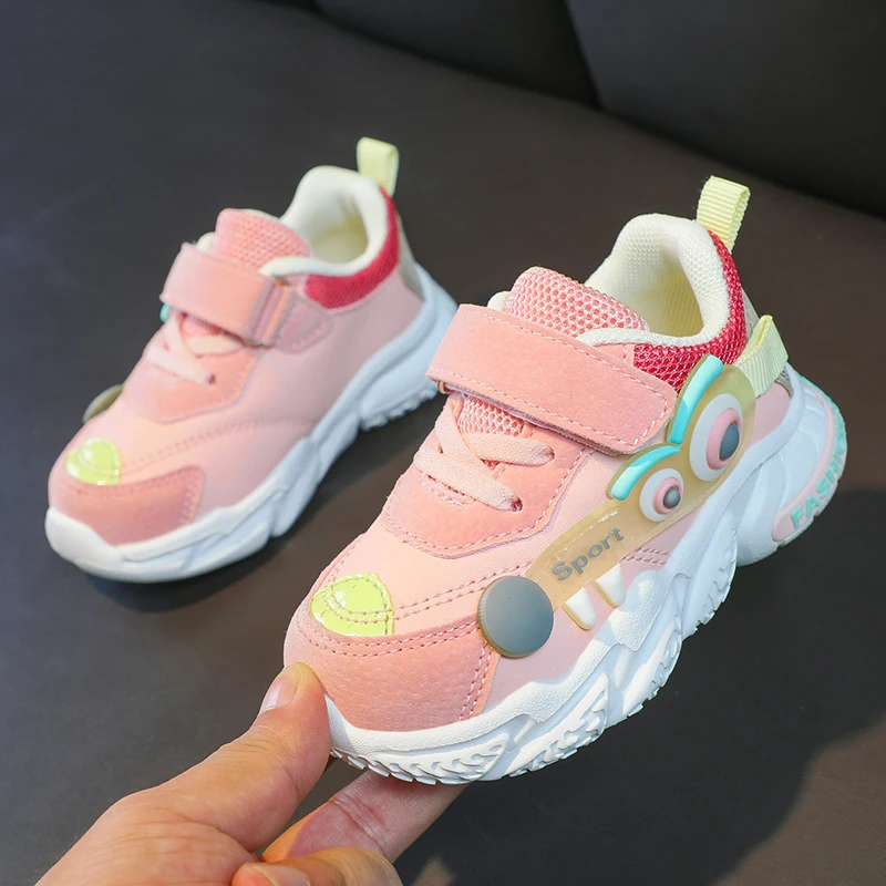 Sapatos de Alta Tênis para Meninas Crianças Qualidade Respirável Confortável Meninos Moda Casual Calçados Esportivos Chaussure Enfant 3 High Quality Mamãe e Bebê
