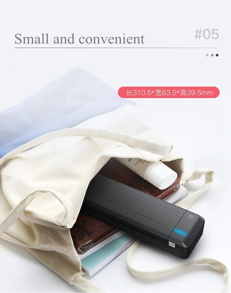 Portátil de Papel Negócio com Bateria Embutida para Imprimir a Qualquer Impressora Transferência Térmica Mini Bluetooth Usb Casa Momento a4 8 mini bluetooth usb impressora casa negócio com