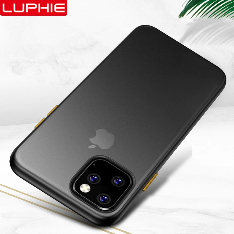 LUPHIE чехол для телефона контрастного цвета iPhone 11 Pro Max прозрачный Матовые чехлы |
