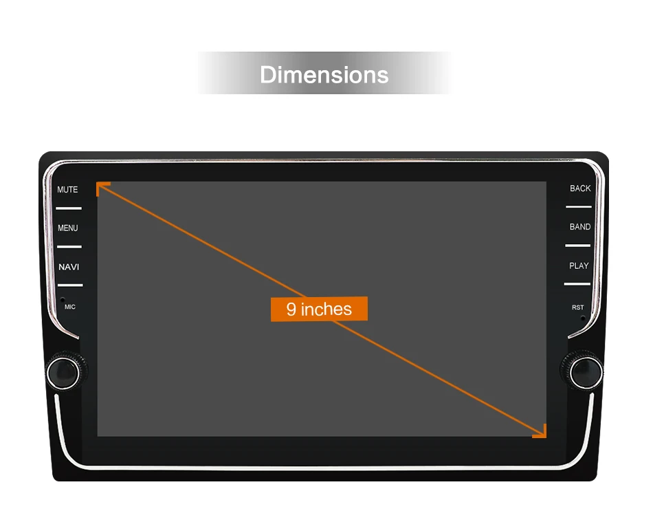 Автомагнитола 1 Din 9 дюймов Android 10 0 4 Гб ОЗУ + 64 ПЗУ стерео GPS навигация Wi Fi 1024*600 2din
