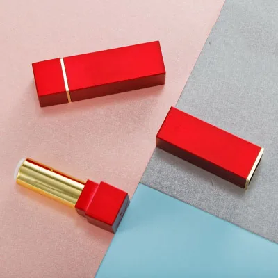 bright red square 10 Вт, 30 Вт, 50 шт. цвета: черный, красный, Розовый Ключ Корона квадратная Золотая редис пустой тюбик губной помады 12,1 мм бальзам для губ контейнер для косметики многоразовая оболочки - Цвет: bright red square